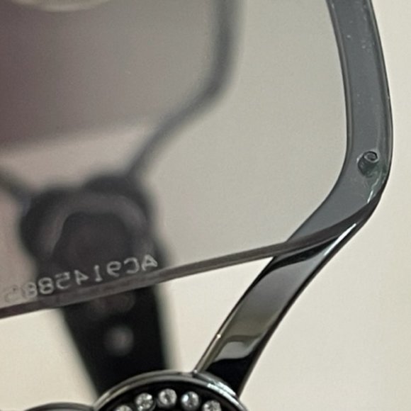 Chanel 4164-B 108/8G Rimless Shield Sunglasses Swarovski Crystal Camellia GREAT - Picture 11 of 12